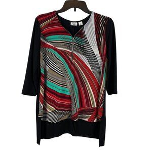 Cato Women 3/4 Sleeve Stretch Pullover Top Size S